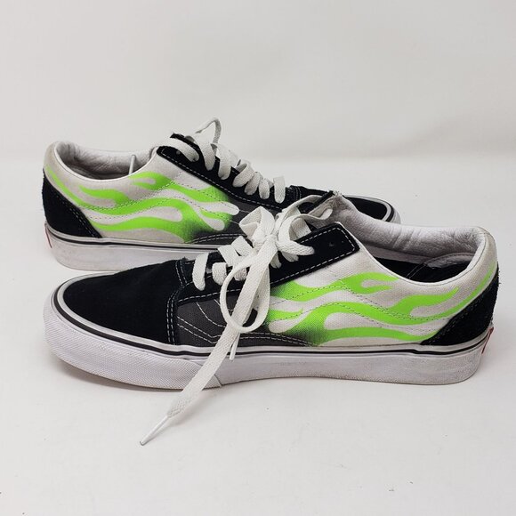 Vans Old Skool Flame Low Black Suede True White Men's 7.5/ Women’s 9 - Picture 9 of 10